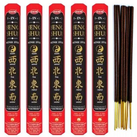 Encens Feng Shui 5 en 1. Lot de 100 bâtons | HEM