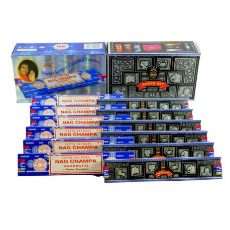 Pack économique 12x15g Nag Champa & Super Hit | Satya Sai Baba