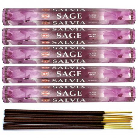 Encens parfum Sauge Lot de 100 bâtons marque HEM
