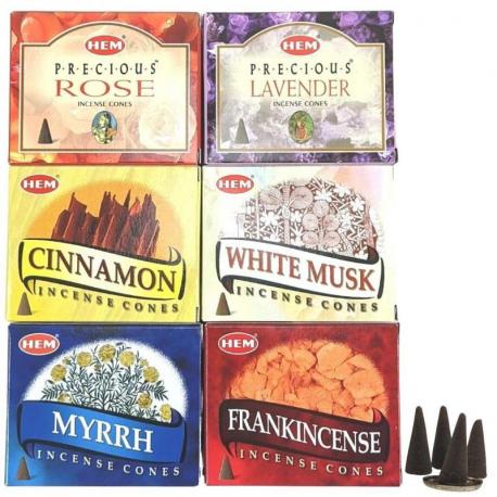 Assortiment 60 cônes d'encens / 6 parfums | HEM