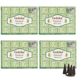 Encens Indien Goloka Patchouli - lot de 4 boîtes de 10 cônes