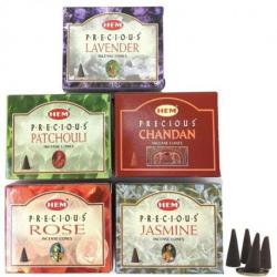 Assortiment "Précieux" 50 cônes d'encens / 5 parfums | HEM