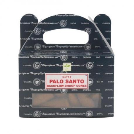 Boîte de 24 cônes d'encens Backflow Palo Santo | Satya Sai Baba