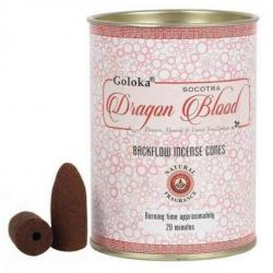 Boîte de 24 cônes d'encens Backflow Goloka Sang de Dragon - Encens indien naturel