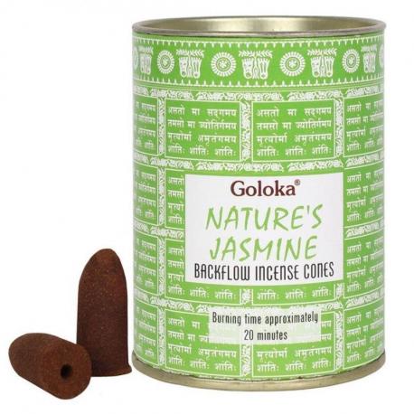 Boîte de 24 cônes d'encens Backflow Jasmin | Goloka