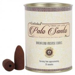 Boîte de 24 cônes d'encens Backflow Goloka Palo Santo - Encens indien naturel
