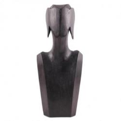 Présentoir en bois pour parures colliers et boucles 35cm | Finition "Noir Ébène"