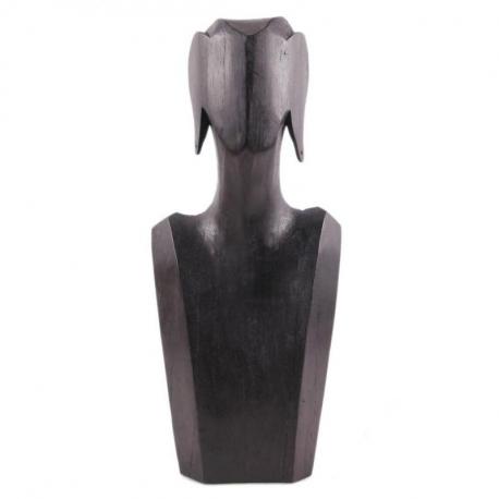Présentoir en bois pour parures colliers et boucles 35cm | Finition "Noir Ébène"