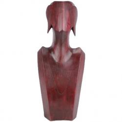 Présentoir en bois pour parures colliers et boucles 35cm | Finition "Rouge Intense"