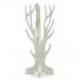 Arbre à Bijoux pour colliers, bracelets, montres - bois massif  finition blanc cérusé