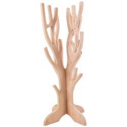 Arbre à bijoux démontable en bois | Finition "Bois brut naturel"