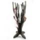 Arbre à bijoux et rangement en bois finition noir vieilli