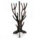 Arbre à bijoux et rangement en bois finition noir vieilli