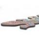 Gecko mural 60cm - Mosaique de verre rouge multicolore
