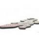 Gecko mural 60cm - Mosaique de verre rouge multicolore