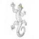 Gecko Margouillat décoration murale en métal 50cm
