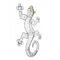 Gecko Margouillat décoration murale en métal 50cm