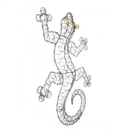 Gecko Margouillat décoration murale en métal 50cm