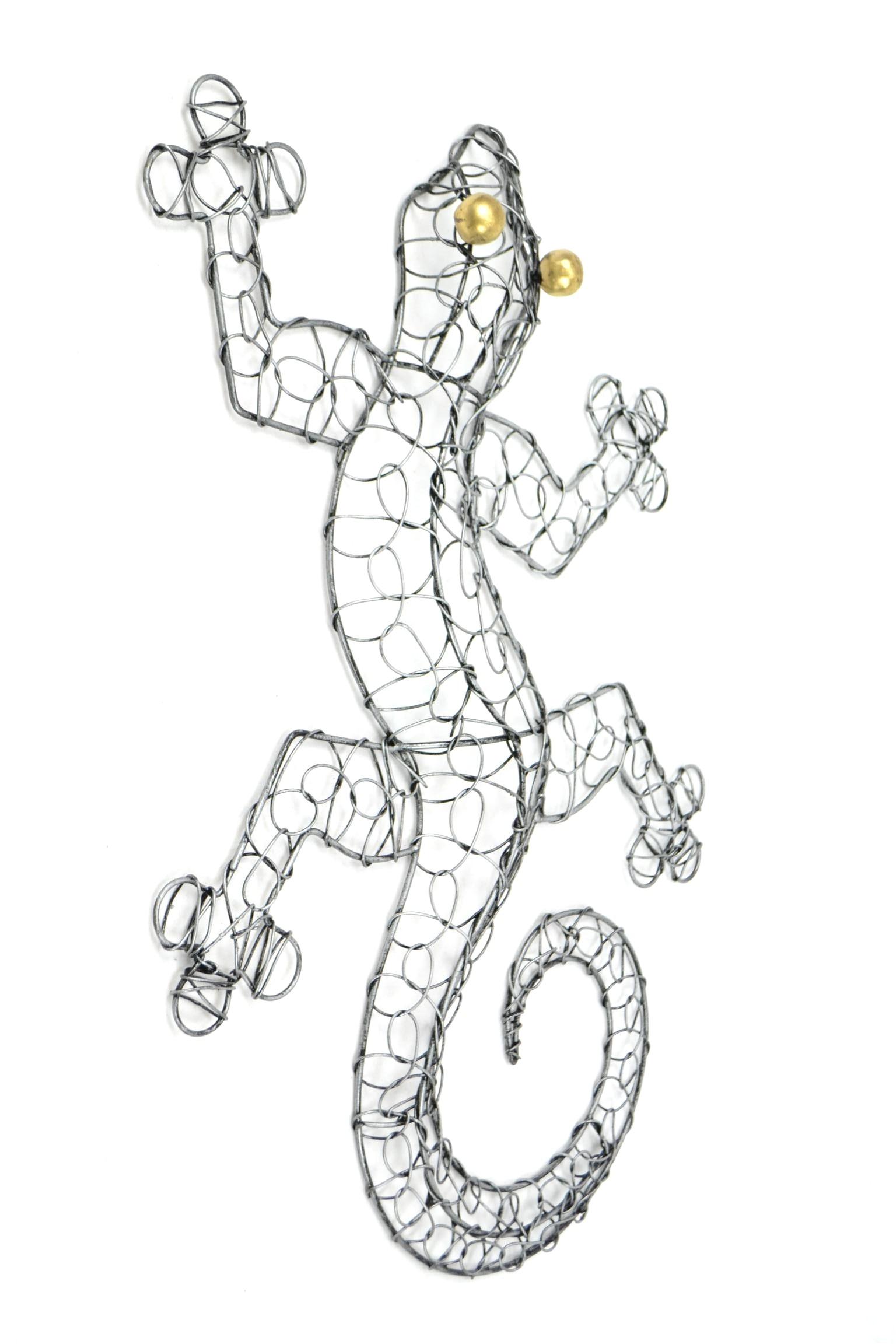 Décoration Murale Métal Gecko / Margouillat - 50cm - Coco Papaya