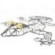 Gecko Margouillat décoration murale en métal 50cm