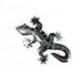 Lot de 3 salamandres / geckos en fer forgé fait main : décoration murale