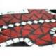 Gecko mural 60cm en mosaïque de verre rouge