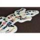 Gecko mural 60cm mosaique de verre multicolore