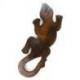 Gecko en bois 30cm, décoration murale motif Trèfle Batik
