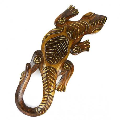 Salamandre / Gecko / Margouillat - décoration murale en bois 30cm