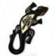 Gecko mural 30cm - Bois noir motif Tortue