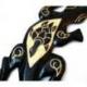 Gecko mural 30cm - Bois noir motif Tortue