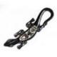 Salamandre/Gecko mural en bois peint noir motif tribal africain 50cm