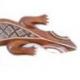 Gecko en Bois 50cm - Motif Losange Batik
