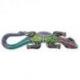Gecko multicolore -  décor mural en bois peint à la main 50cm