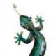 Lot de 3 Salamandres Vertes / Geckos muraux en fer forgé artisanal