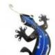 Lot de 3 Salamandres Bleues / Geckos muraux en fer forgé artisanal