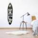 Grande planche de surf décorative en bois motif Tiki 100cm