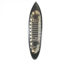 Grande planche de surf décorative en bois motif Tortues 100cm
