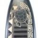 Grande planche de surf décorative en bois motif Tortues 100cm
