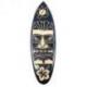 Planche de surf décorative en bois motif Tiki 50cm