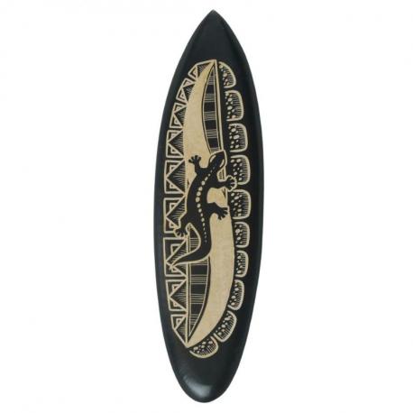 Planche de surf décorative en bois motif Salamandre 50cm