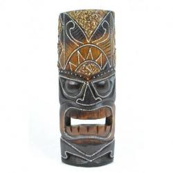 Masque Tiki 30cm en bois - Fabrication artisanale