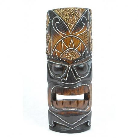 Masque Tiki 30cm en bois - Fabrication artisanale