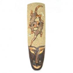 Masque Africain 50cm | Geckos, sable & Cauris