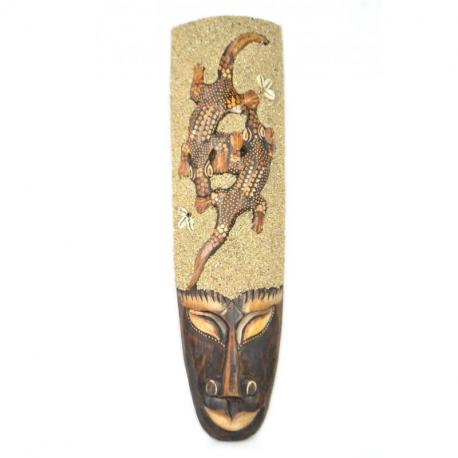 Masque Africain 50cm | Geckos, sable & Cauris