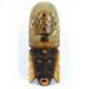 Masque Africain 30cm en bois - Tortue, sable & Cauris