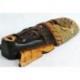 Masque Africain 30cm en bois - Tortue, sable & Cauris