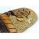 Masque Africain 30cm en bois - Tortue, sable & Cauris