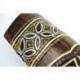 Masque Tiki 30cm en bois motif Batik coloré. Déco Tiki.