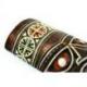 Masque Tiki 30cm en bois motif coloré | Décoration murale Tiki
